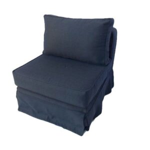 Poltrona sem braço KD-540 com Capa Azul Carbono